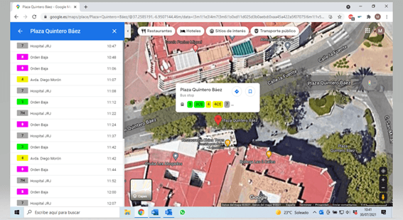 Imagen de «GOOGLE TRANSIT integra las rutas y horarios de EMTUSA HUELVA»