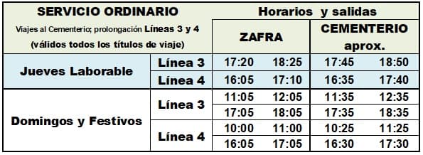 Imagen de «Servicio Especial al Cementerio 2019»