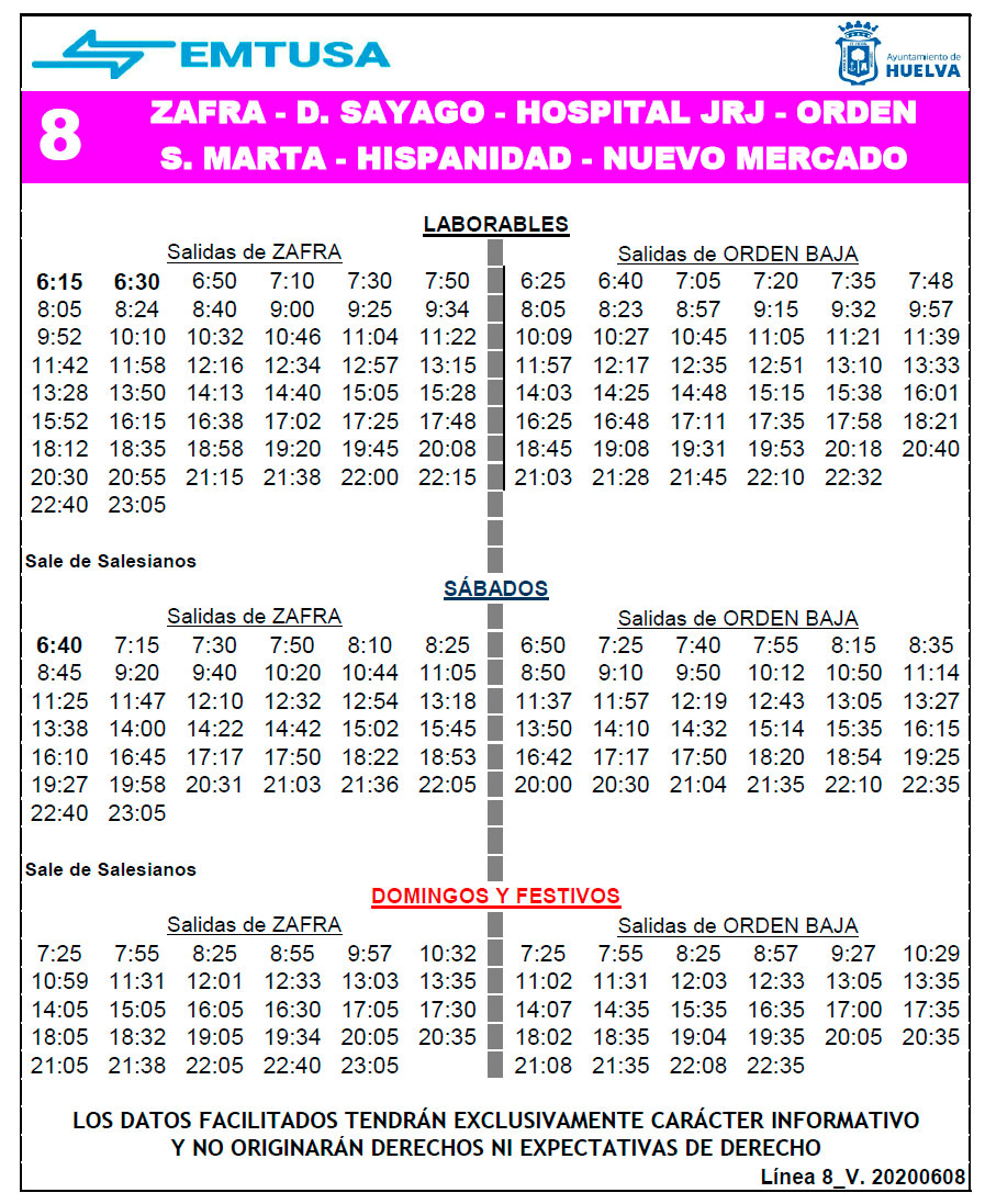 horario emtusa linea 8 20200611