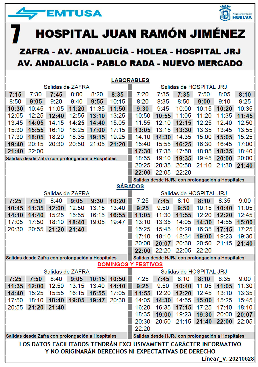 horario emtusa linea 1 20210628