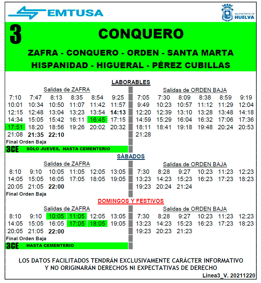 horario emtusa linea 1 20211220