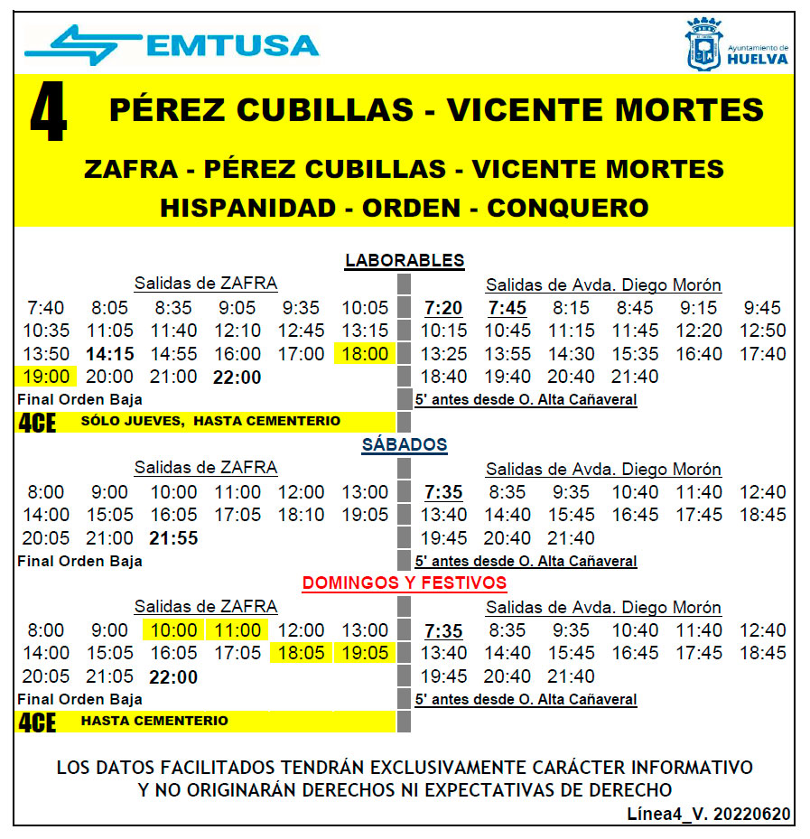 horario emtusa linea 1 20220620