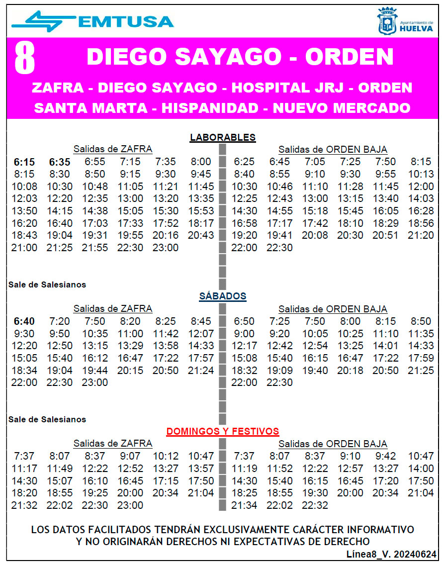 horario emtusa linea 8 20240624